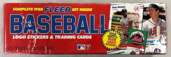 1988 Fleer Baseball Complete Factory Set of 660 Cards & 45 Stickers