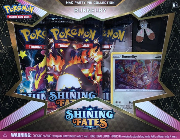 Pokémon TCG: Shining Fates Mad Party Pin Collection (Bunnelby)