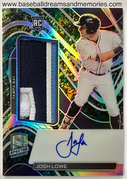 2022 Panini Spectra Josh Lowe 4 Color Rookie Patch Autograph Card Serial Numbered 10/16