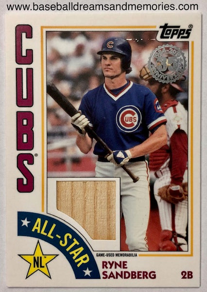 2019 Topps Ryne Sandberg 35th Anniversary 1984 Topps All-Star Bat Card