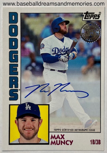 2019 Topps Max Muncy 1984 Topps 35th Anniversary Autograph Card
