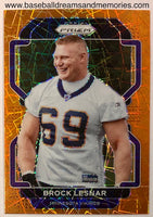 2021 Panini Prizm Brock Lesnar Orange Laser Card