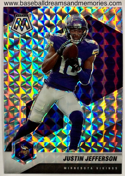 2021 Panini Mosaic Justin Jefferson Prizm Parallel Card