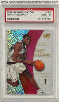 1998 Skybox E-X2001 Tracy McGrady Rookie Card Graded PSA MINT 9