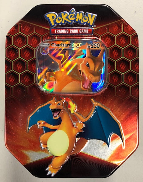 Pokemon Hidden Fates Charizard GX Card with EMPTY Charizard Tin