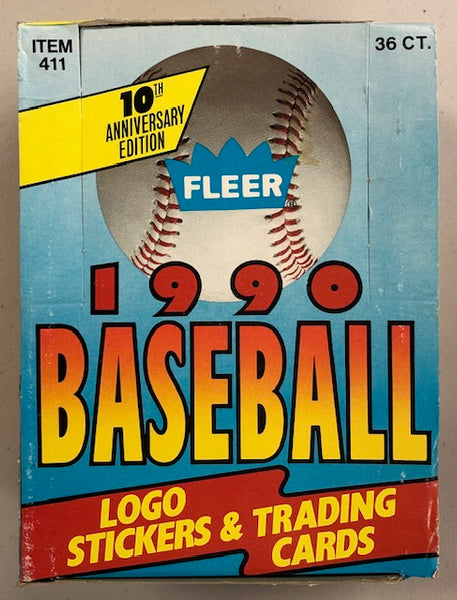 1990 Fleer Baseball Box of 36 Packs