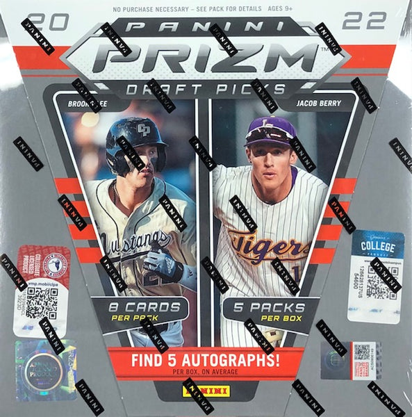 2022 Panini Prizm Draft Picks Collegiate Baseball Hobby Box