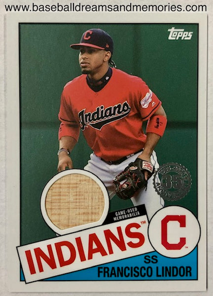 2020 Topps Francisco Lindor 1985 Topps Baseball Bat Card