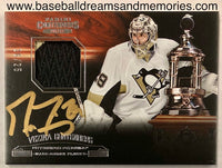 2013-14 Panini Contenders Marc-Andre Fleury Vezina Contenders Autograph Patch Card Serial Numbered 16/25