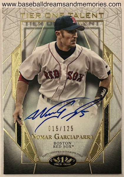 2022 Topps Tier One Talent Nomar Garciaparra Autograph Card Serial Numbered 015/125