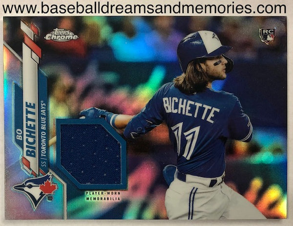 2020 Topps Chrome Bo Bichette Jersey Rookie Card