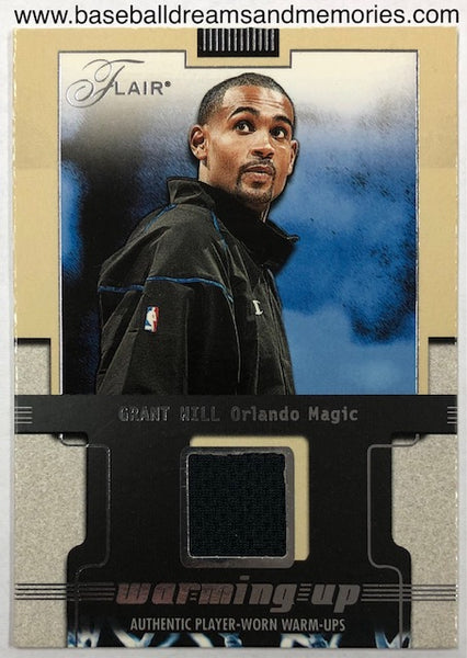 2001-02 Flair Grant Hill Warming Up Jersey Card