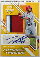 2021 Panini Elite Extra Edition Ivan Herrera St. Louis Cardinals Future Threads Autograph Jersey Patch Card Serial Numbered 07/10