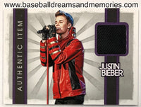 2012 Panini Justin Bieber Authentic Item Relic Card