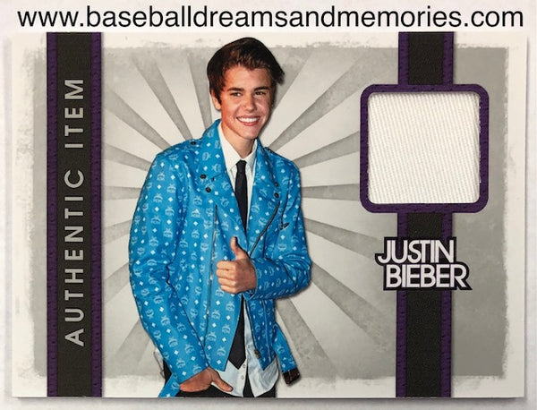 2012 Panini Justin Bieber Authentic Item Relic Card
