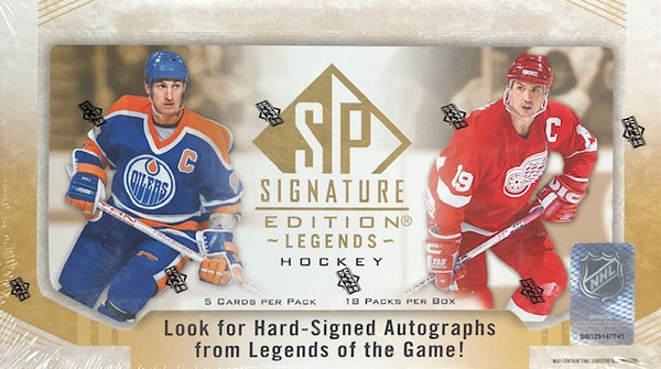 2020-21 Upper Deck SP Signature Edition Legends Hockey Hobby Box (Call 708-371-2250 For Pricing & Availability)