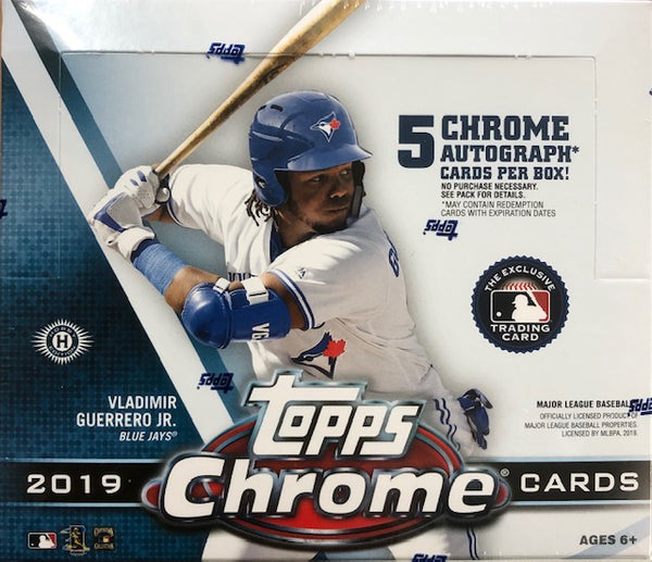 2019 Topps Chrome Baseball Hobby Box (Jumbo)