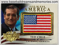 2016 Decision Ted Cruz God Bless America Flag Patch GOLD