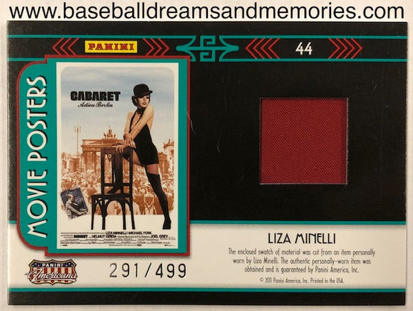 2011 Panini Americana Liza Minelli Movie Posters Personally Worn Item Swatch Relic Card