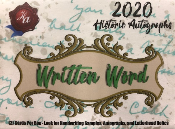 2020 Historic Autographs Written Word Hobby Box
