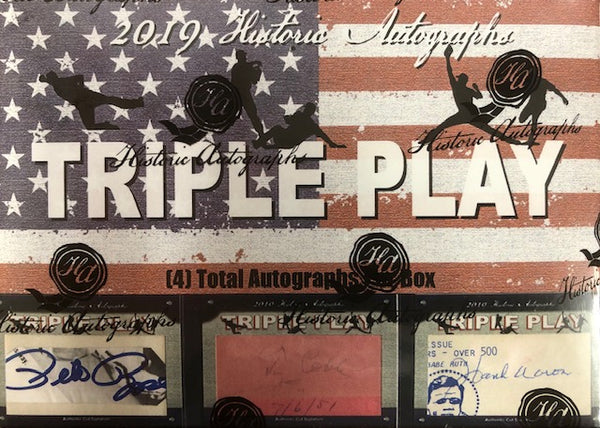2020 Historic Autographs Triple Play Baseball Hobby Box