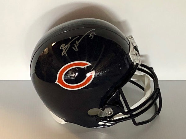 Chicago Bears Brian Urlacher Autograped Riddell Full Size Replica Helmet with Schwartz Sports COA