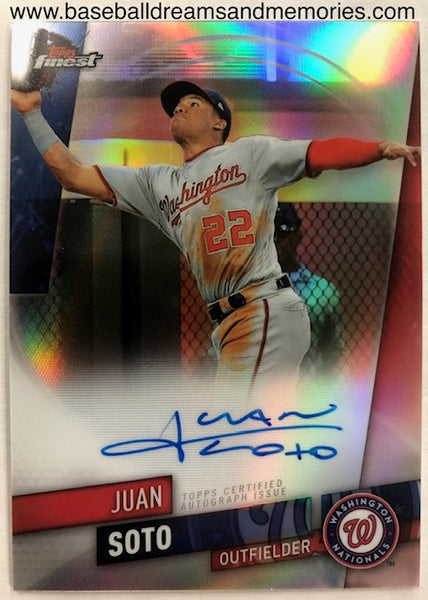 2019 Topps Finest Juan Soto Autograph Card