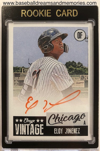 2019 Onyx Eloy Jimenez Red Ink Parallel Autograph Card (Only 25 Made)