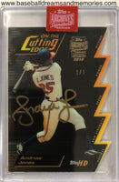 2019 Topps Archives Signature Series Andruw Jones Autograph Card Serial Numbered 1/1