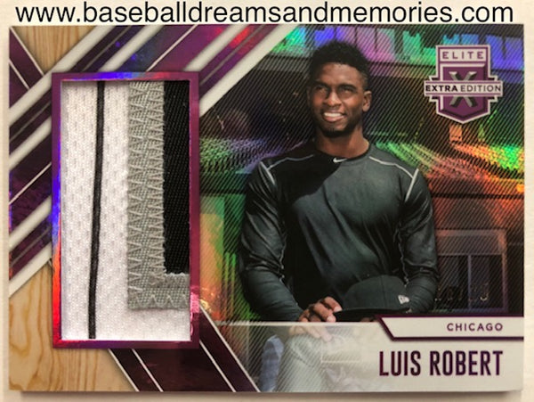 2017 Panini Elite Extra Edition Luis Robert Jersey Patch Card Serial Numbered 16/25