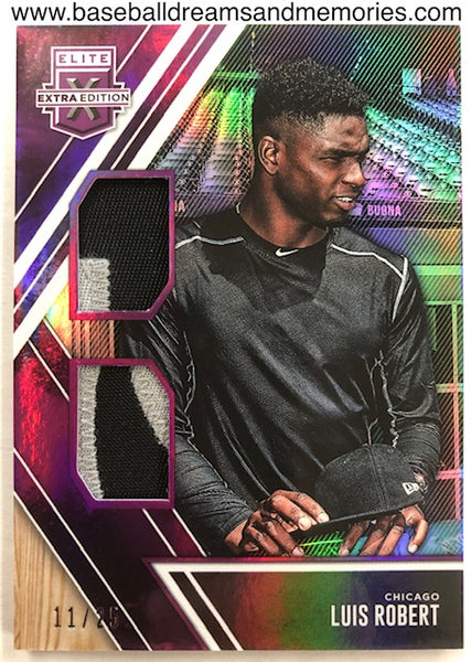 2017 Panini Elite Extra Edition Luis Robert Jersey Patch Card Serial Numbered 11/25