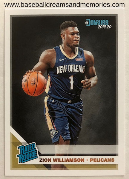 2019-20 Panini Donruss Zion Williamson Rated Rookie Card