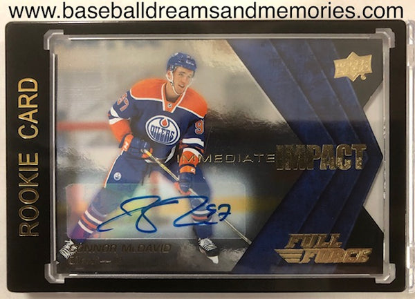 2015-16 Upper Deck Full Force Connor McDavid Immediate Impact Autograph Rookie Card