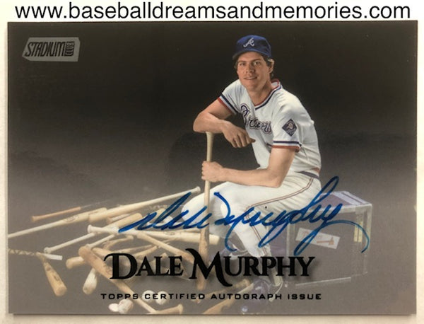 2019 Topps Stadium Club Dale Murphy Black Parallel Autograph Card Serial Numbered 09/25