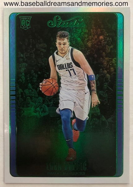 2018-19 Panini Chronicles Studio Luka Doncic Green Parallel Rookie Card
