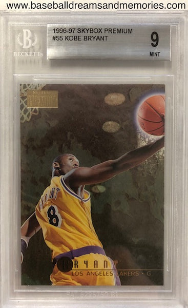 1996-97 Skybox Premium Kobe Bryant Rookie Card Graded BGS 9 Mint