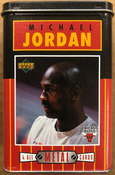 1996 Upper Deck Michael Jordan 4 Metal Cards In Tin