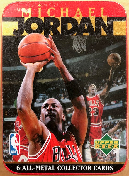 1996 Upper Deck Michael Jordan 6 All-Metal Collector Cards In Tin