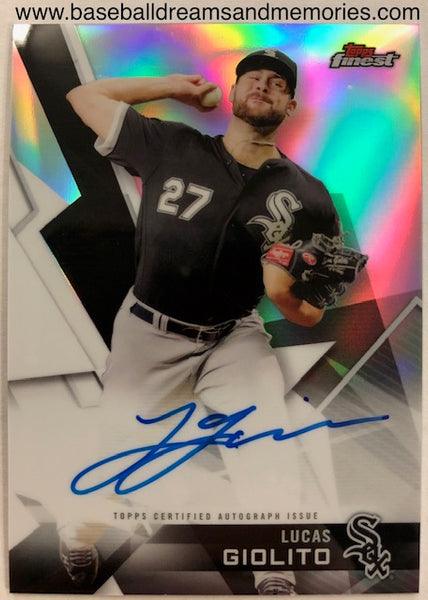 2018 Topps Finest Lucas Giolito Autograph Card