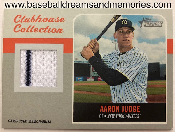 2019 Topps Heritage Aaron Judge Clubhouse Collection Jersey Card