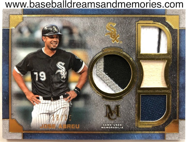 2019 Topps Museum Collection Jose Abreu Quadruple Jersey Patch Bat Card Serial Numbered 18/25