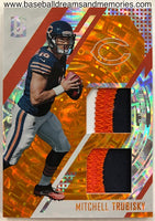 2017 Panini Unparalleled Mitchell Trubisky Dual Jersey Patch Rookie Card Serial Numbered 07/49