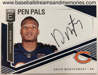 2019 Panini Donruss Elite David Montgomery Pen Pals Autograph Card