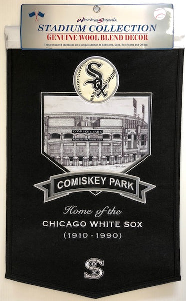 Winning Streak Genuine Wool Blend Chicago White Sox Comiskey Park Banner Approximately 24”x15”