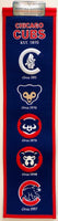 Winning Streak Genuine Wool Blend Chicago Cubs History Banner Approximately 32”x 8”