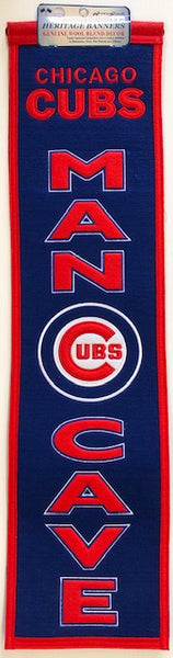 Winning Streak Genuine Wool Blend Chicago Cubs Man Cave Banner Approximately 32”x 8”