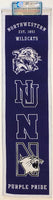Winning Streak Genuine Wool Blend Northwestern Illinois Wildcats Banner Approximately 32”x 8”