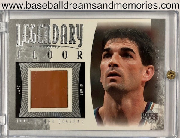 2001-02 Upper Deck John Stockton Legendary Floor Relic Card