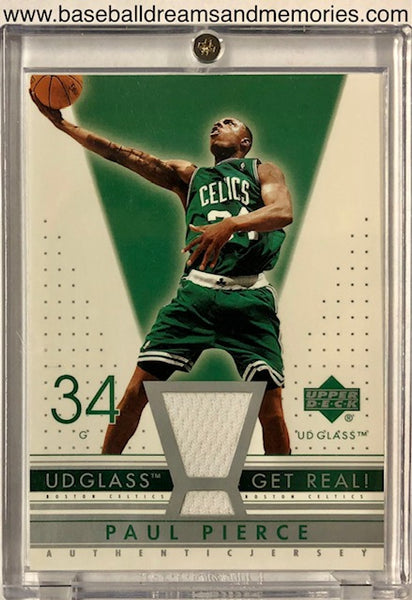 2002-03 Upper Deck Paul Pierce UD Glass Get Real Jersey Card