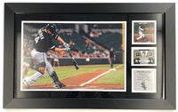 Chicago White Sox Paul Konerko Framed Photo Display with a Signed Autographed Upper Deck Lustrous Card Serial Numbered 43/50